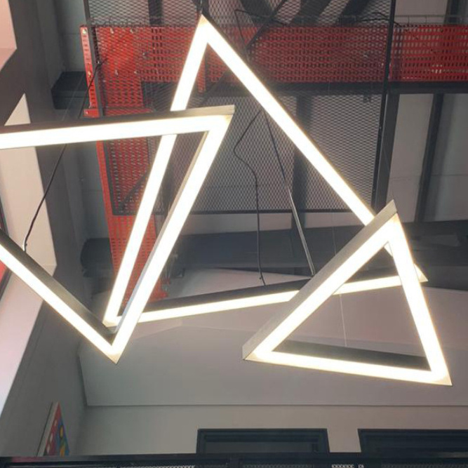 overbed lighting led dimmable pendent light fixture industrial triangle led light fixtures