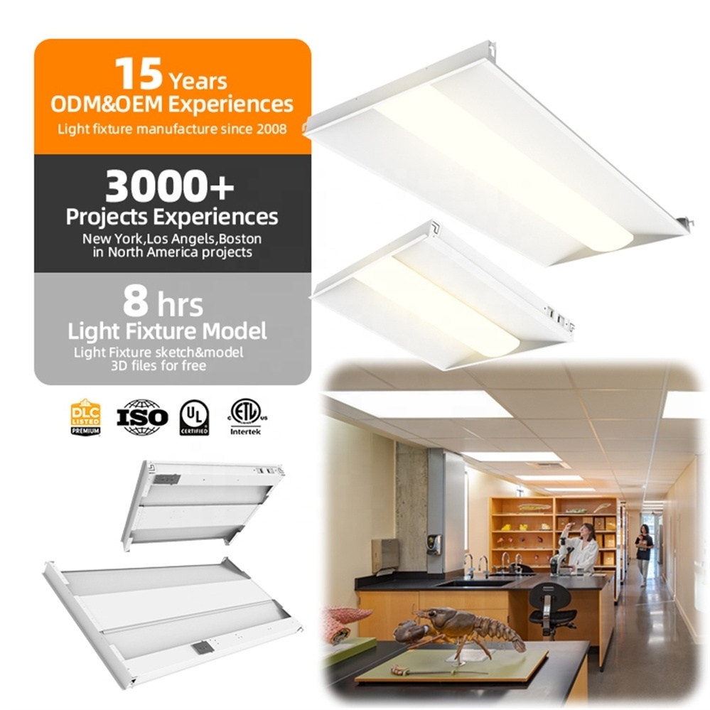 Linear Troffer with Side Slots for Air Return Panel Lighting 25W Led Troffer Light