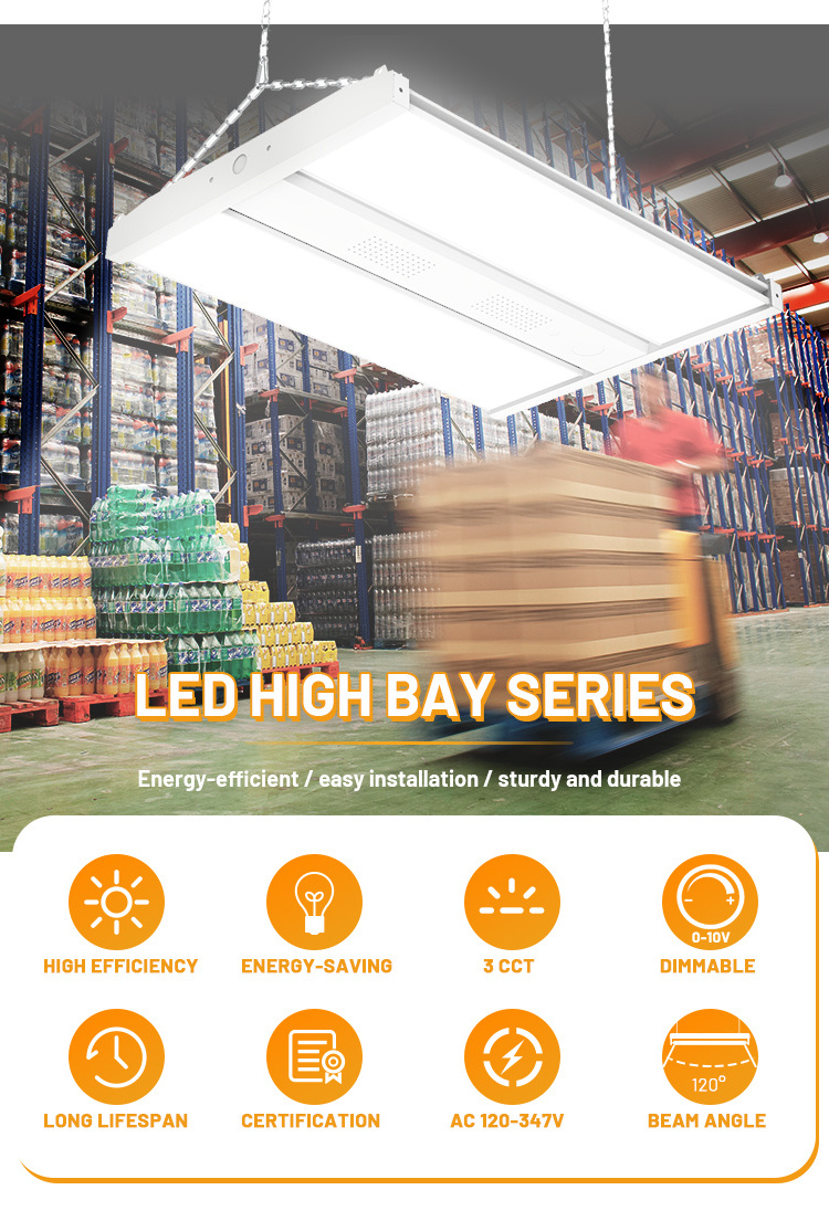 Commercial Led Lights Industrial 100w 150w 200w Linear Led High Bay Light For Warehouse Workshop Lighting Highbay