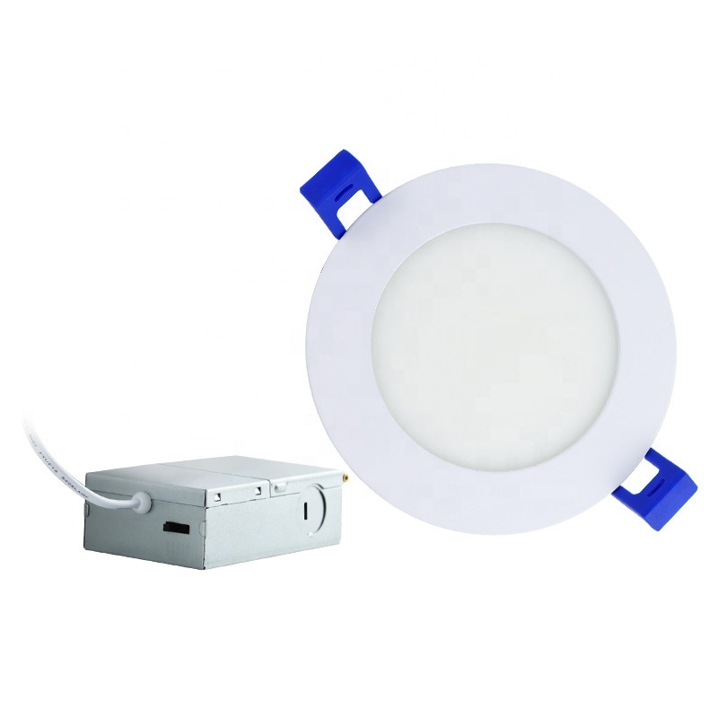 Brandon 6 Inch Led Recessed Round Square Slim Panel Light Pot Light Dimmable Ceiling Light With Junction Box