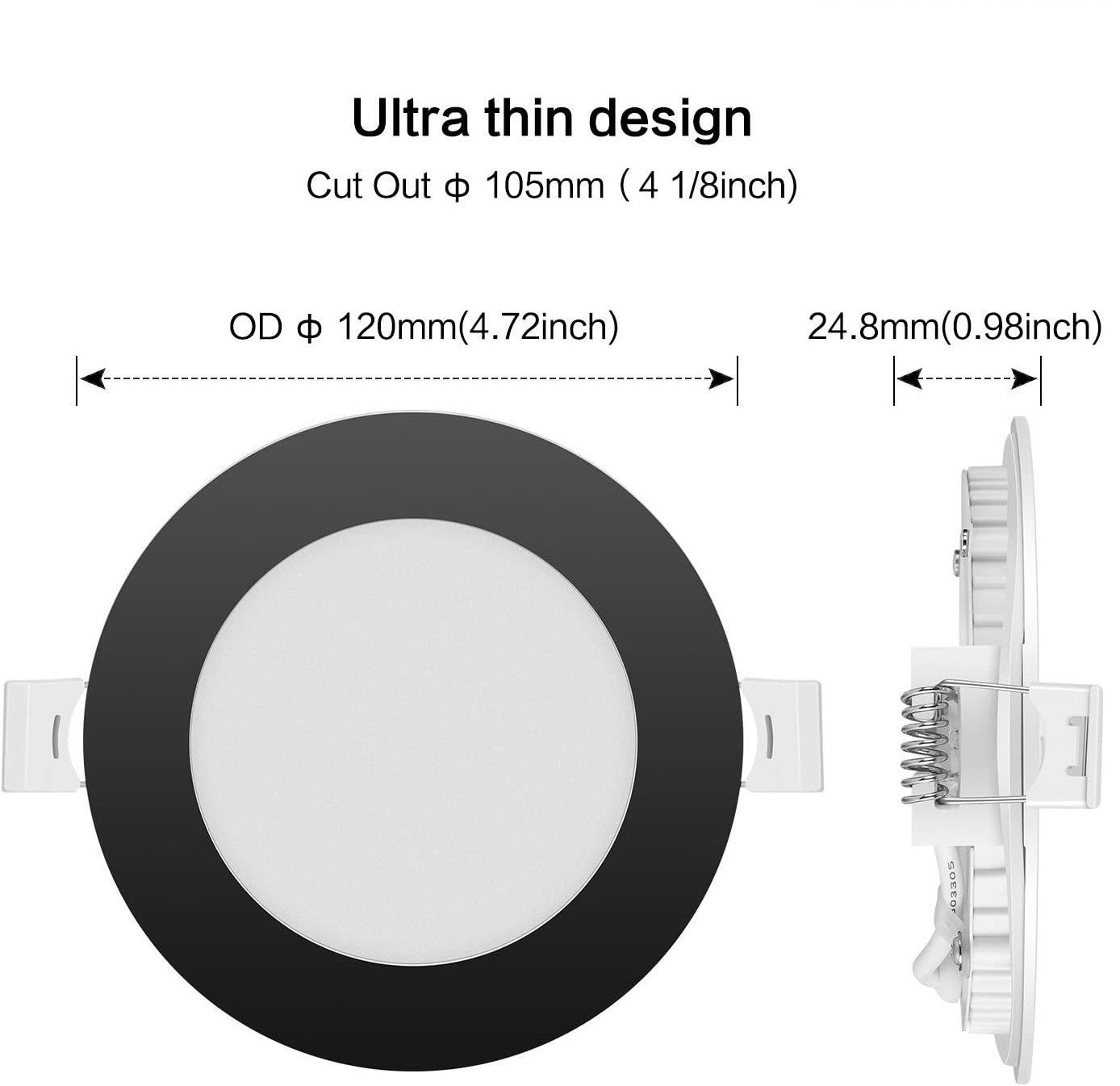 Brandon Wholesale 4 inch 6 inch Recessed LED Slim 5CCT Adjustable Downlight Panel with 2200K for Nightlight