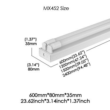 T5 T8 Tube Batten Replacement Integrated LED Tube Light Fixture Housing Fitting