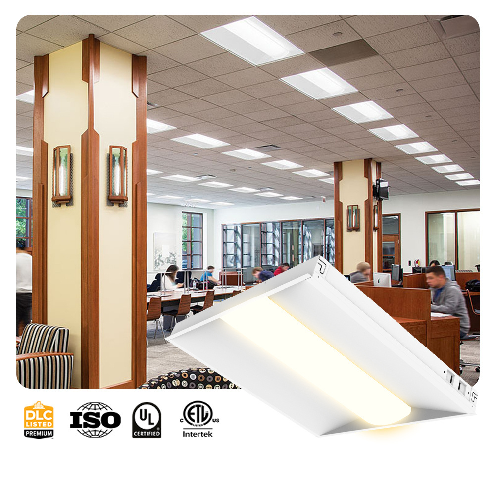 Brandon  Cct Selectable Linear Light Led Troffer Light Commercial Flat Backlit Fixture Certified Troffer For Office