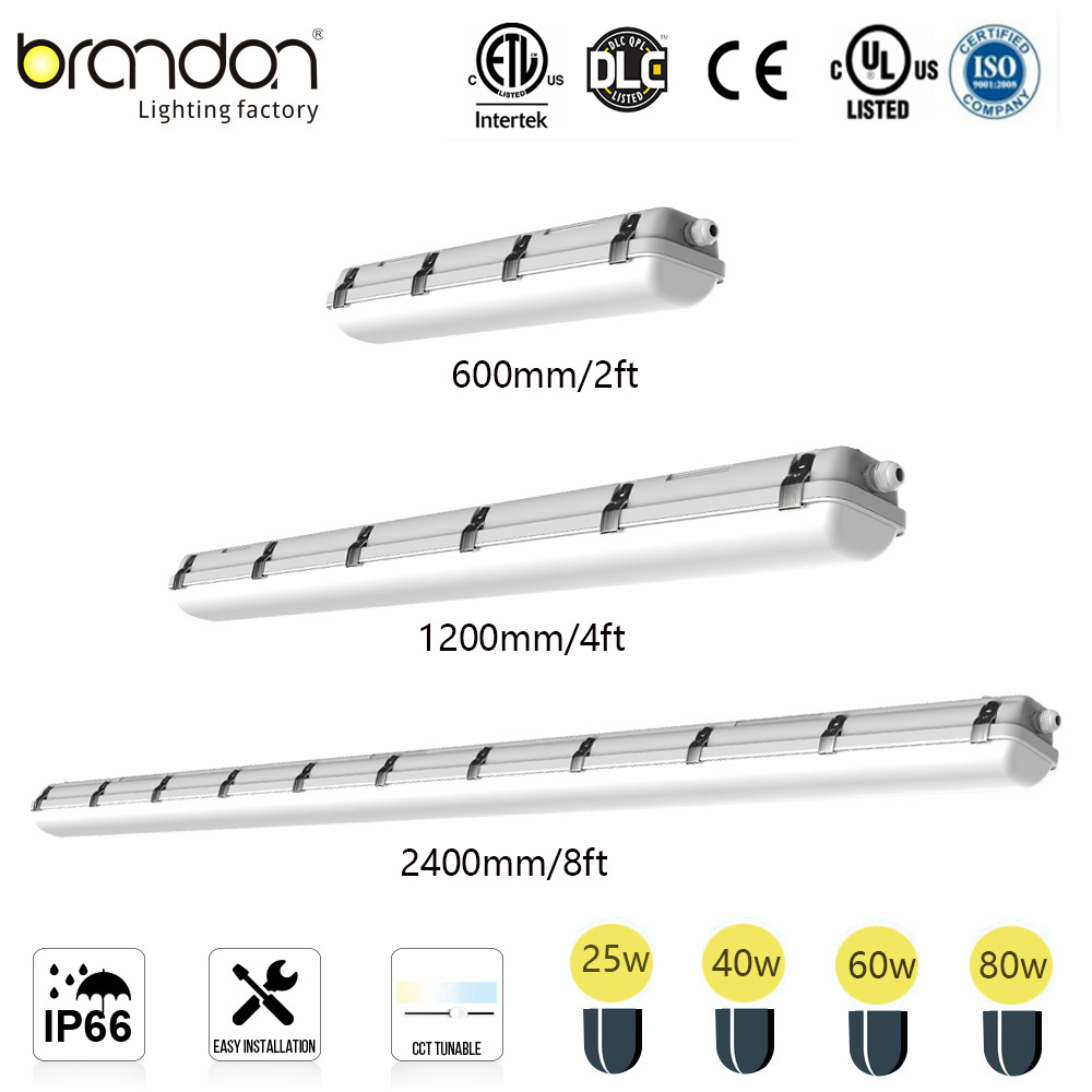 IP65 led triproof light 20w 25w 40w waterproof tube linear light  led batten light