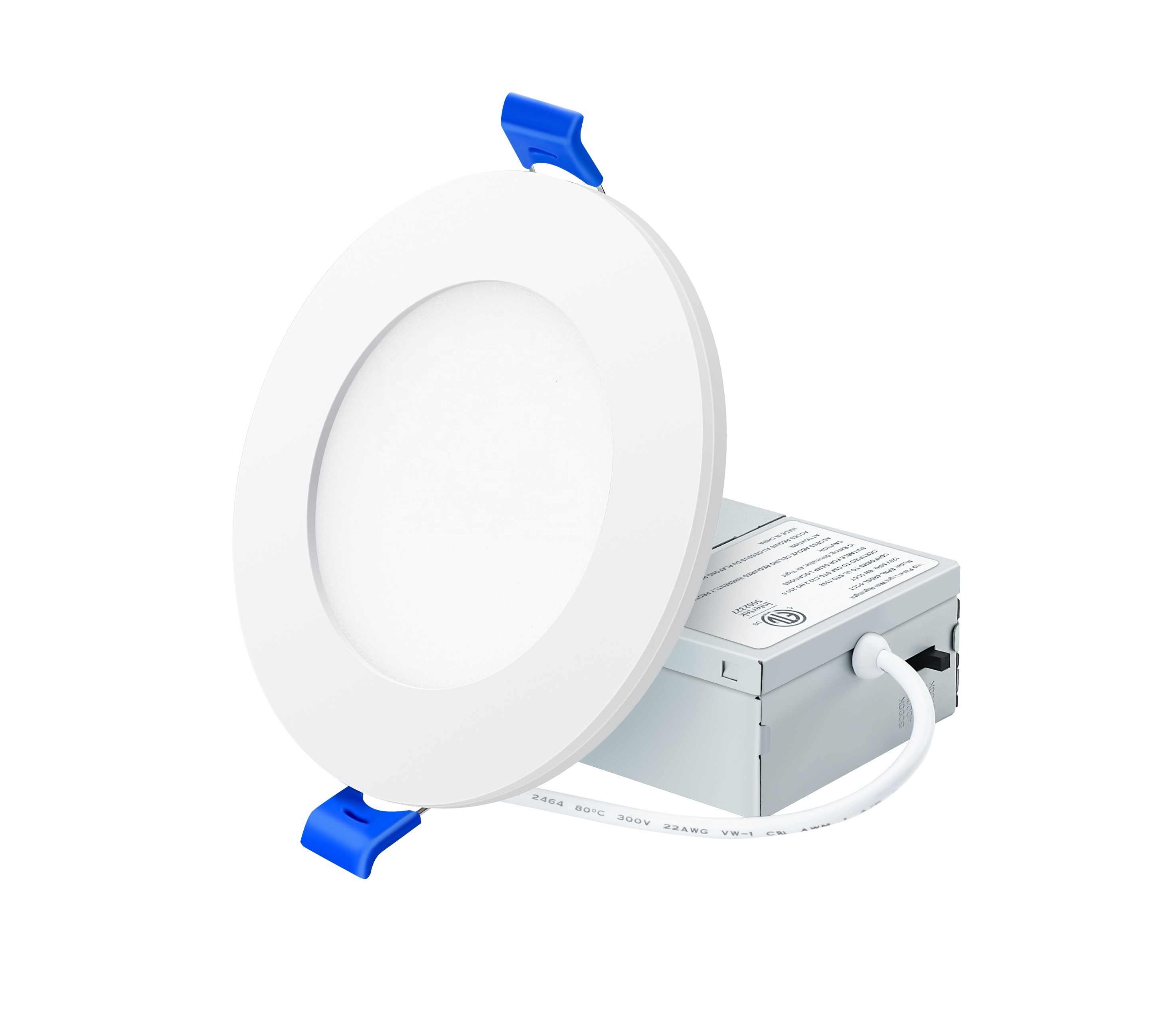 Brandon Wholesale 4 inch 6 inch Recessed LED Slim 5CCT Adjustable Downlight Panel with Round/Square Trim Round Cutout