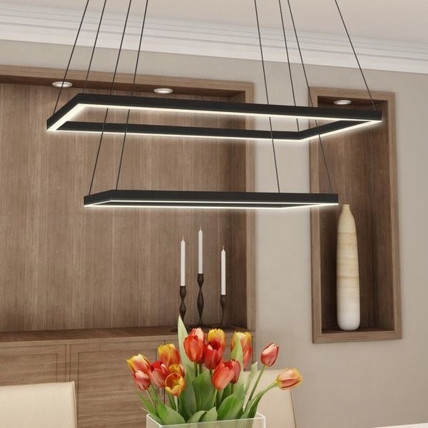 simple office chandelier suspended led commercial office pendant linear light