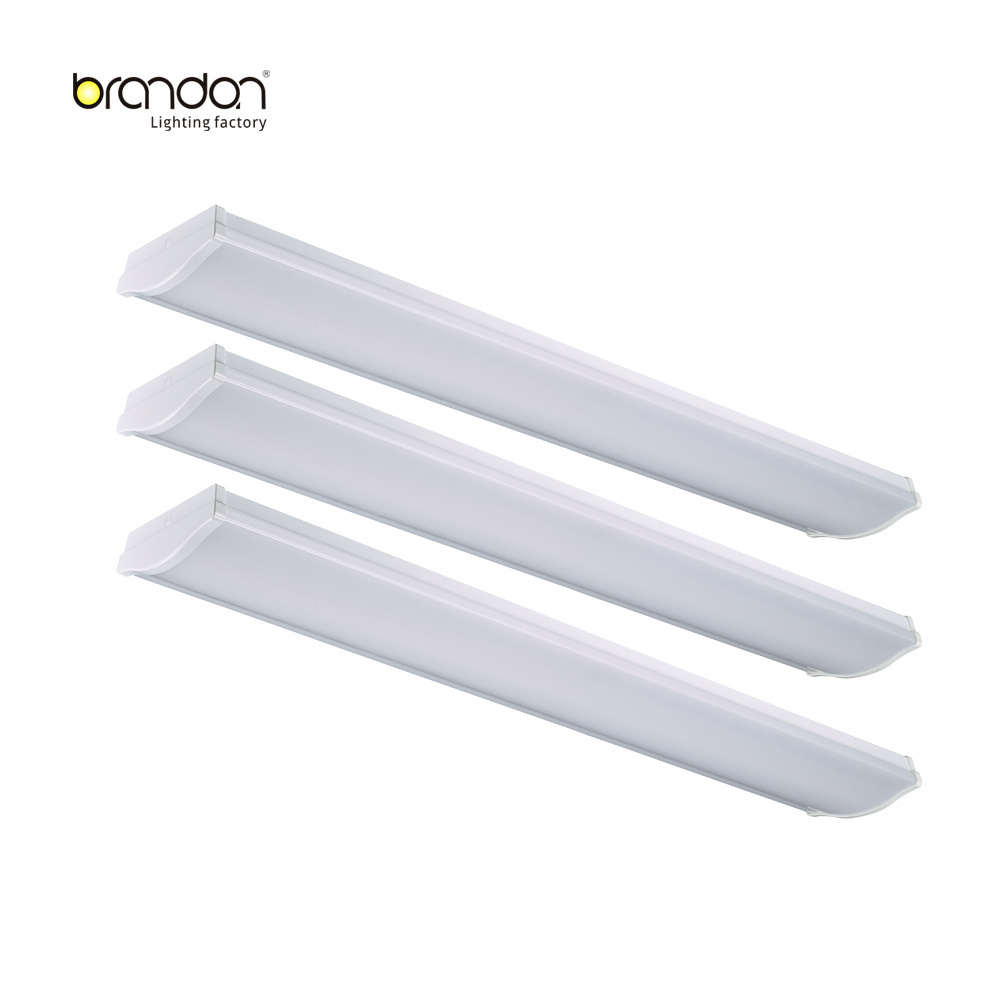 T5 T8 LED or fluorescent Tube double battens louver baffle plus PC lens on LED wrap fixture Linear fluorescent lamp