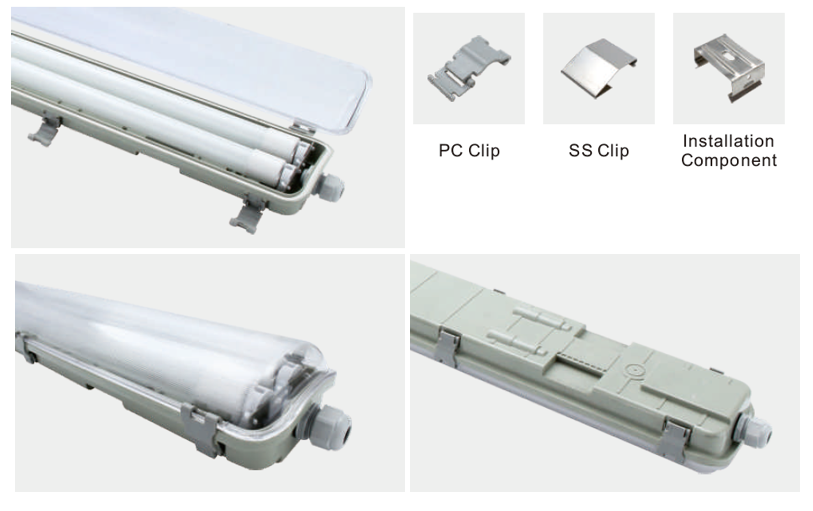 Water Proof Linear Fixture Triproof 1.2m IP65 T5 T8 tube led tube batten light Led Vapor Tight Lights