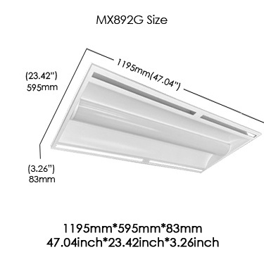 China shipping 2x2 2x4 1x4 led troffer retrofit kit light DLC listed  led center basket troffer