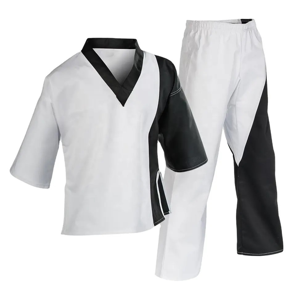 High Quality Grey Orange White Red Blue Color Chinese Traditional Shaolin Kung Fu Uniforms Martial Arts Clothing Karate Uniform