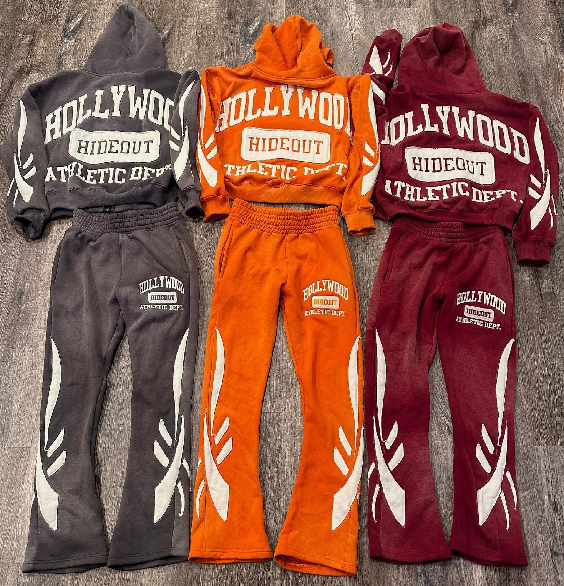 Hot Sale Custom Logo New unique Unisex Hoodie Sweat Pants 2 Piece Set Sports Jogger puff print Sweatshirts men women Tracksuit