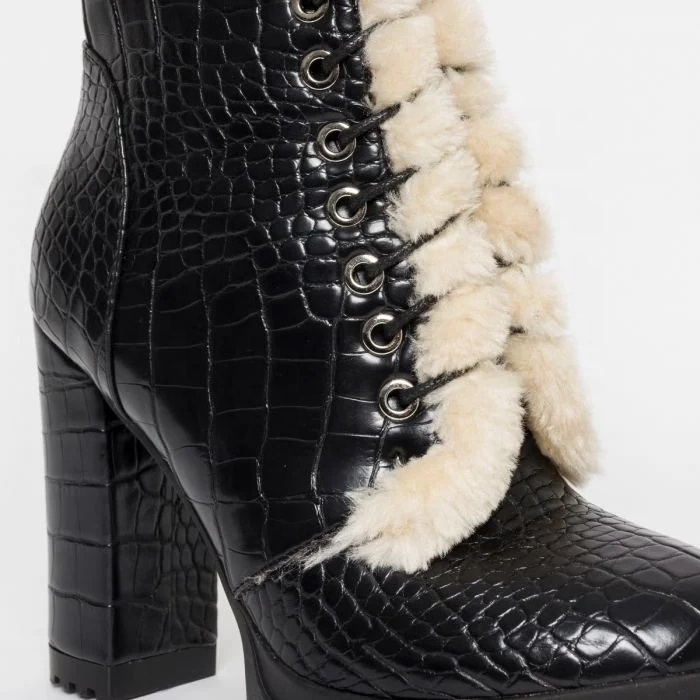 New collection Fur boot women winter shoes high heel