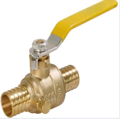 804-14PEX x PEX PIPE PORT BALL VALVE WITH DRAIN