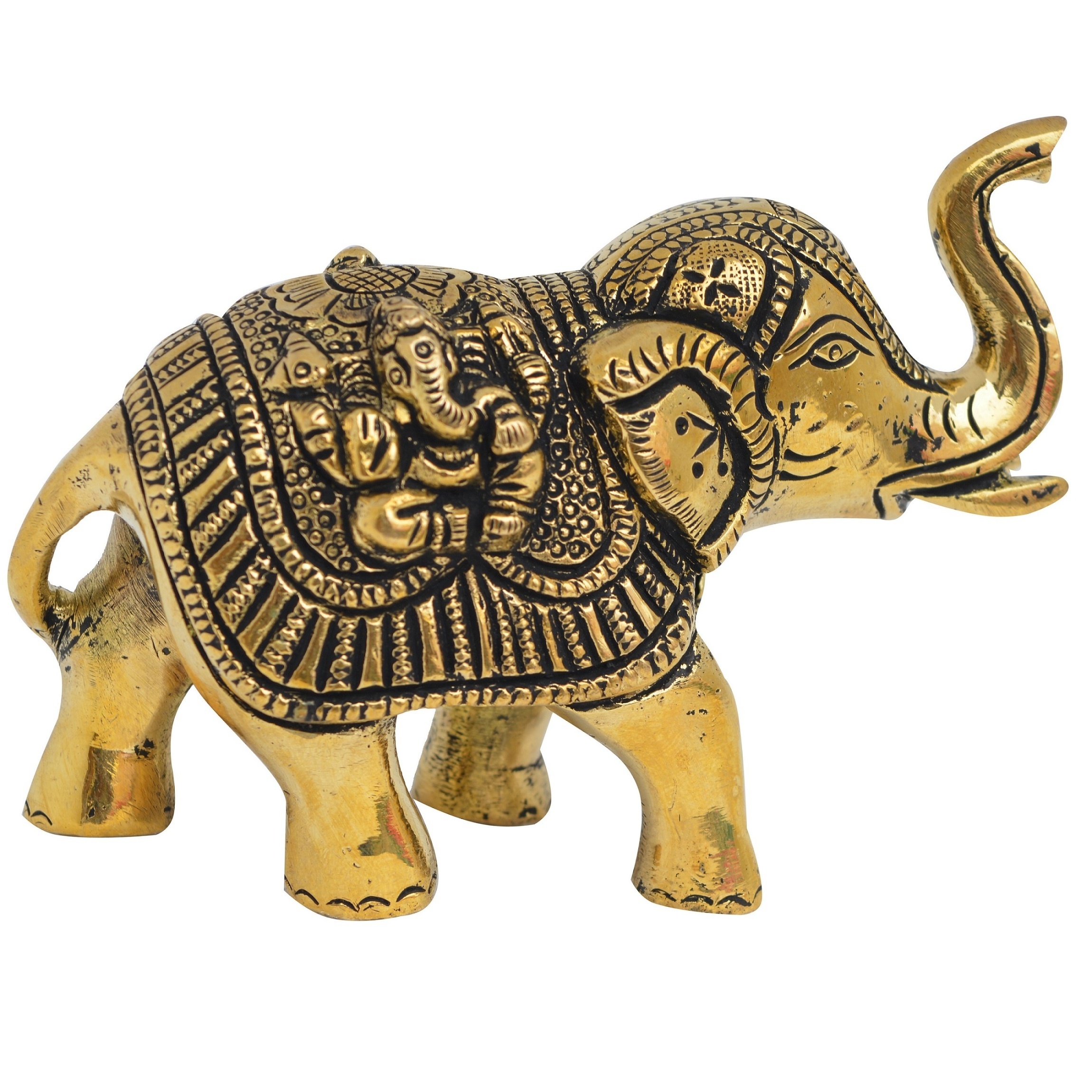 Handmade handicrafts metal brass elephant figure in antique finished