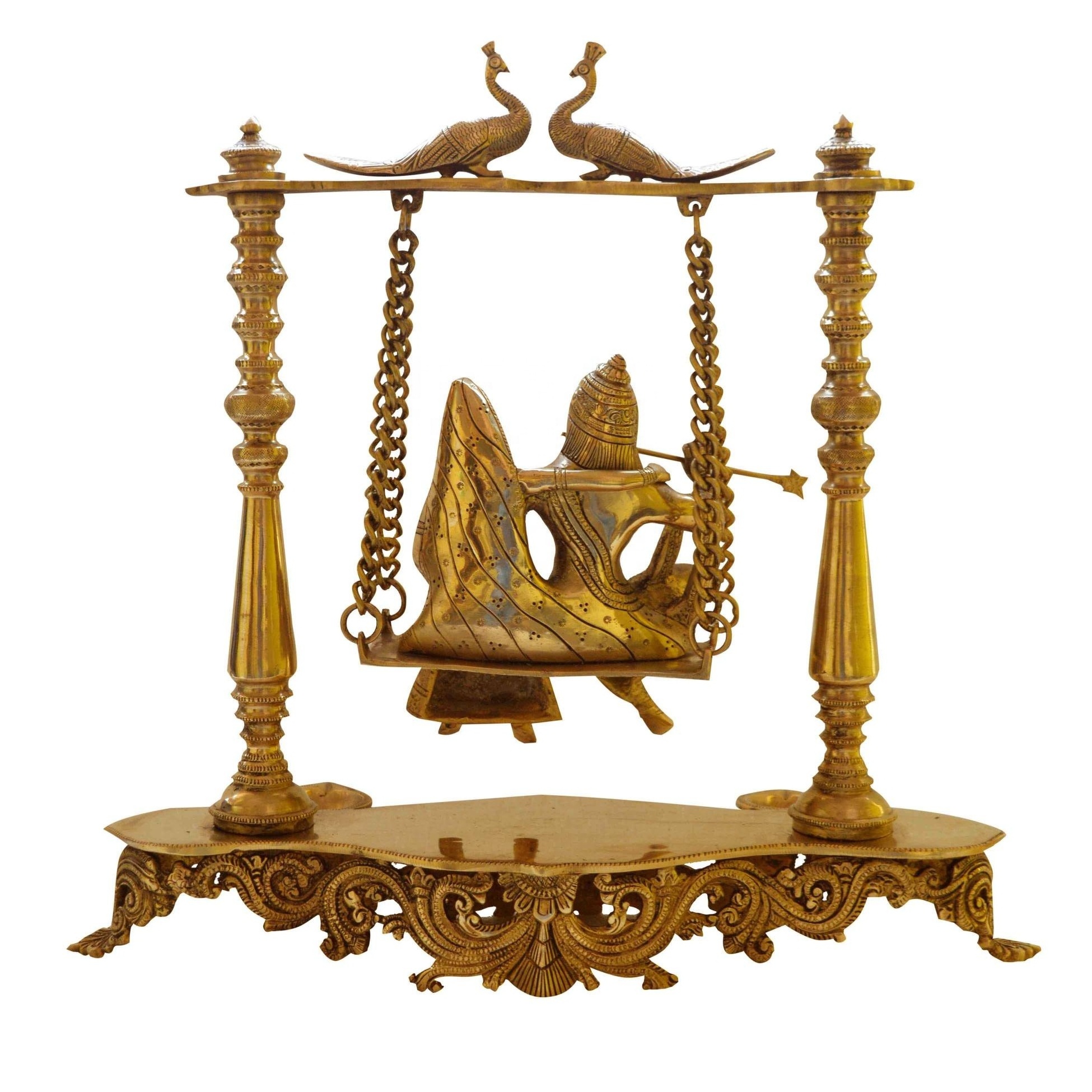 Radha Krishna Swing Brass Statue Reasonable Price Home Decoration Religious Radha Krishna Statue temple worship home decor art