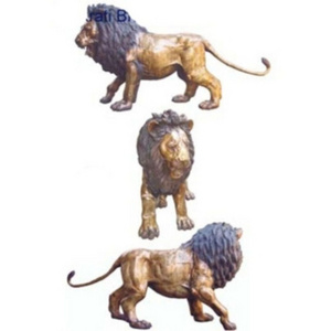 Large Lion brass animal sculpture Garden or outdoor Statue metal handmade animal figure big size