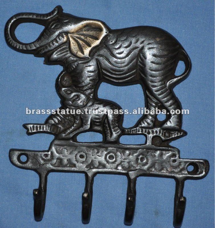 Decoration Custom Wall Metal Coat Hooks elephant brass metal Clothes Hanger Bathroom Accessories for Bathroom