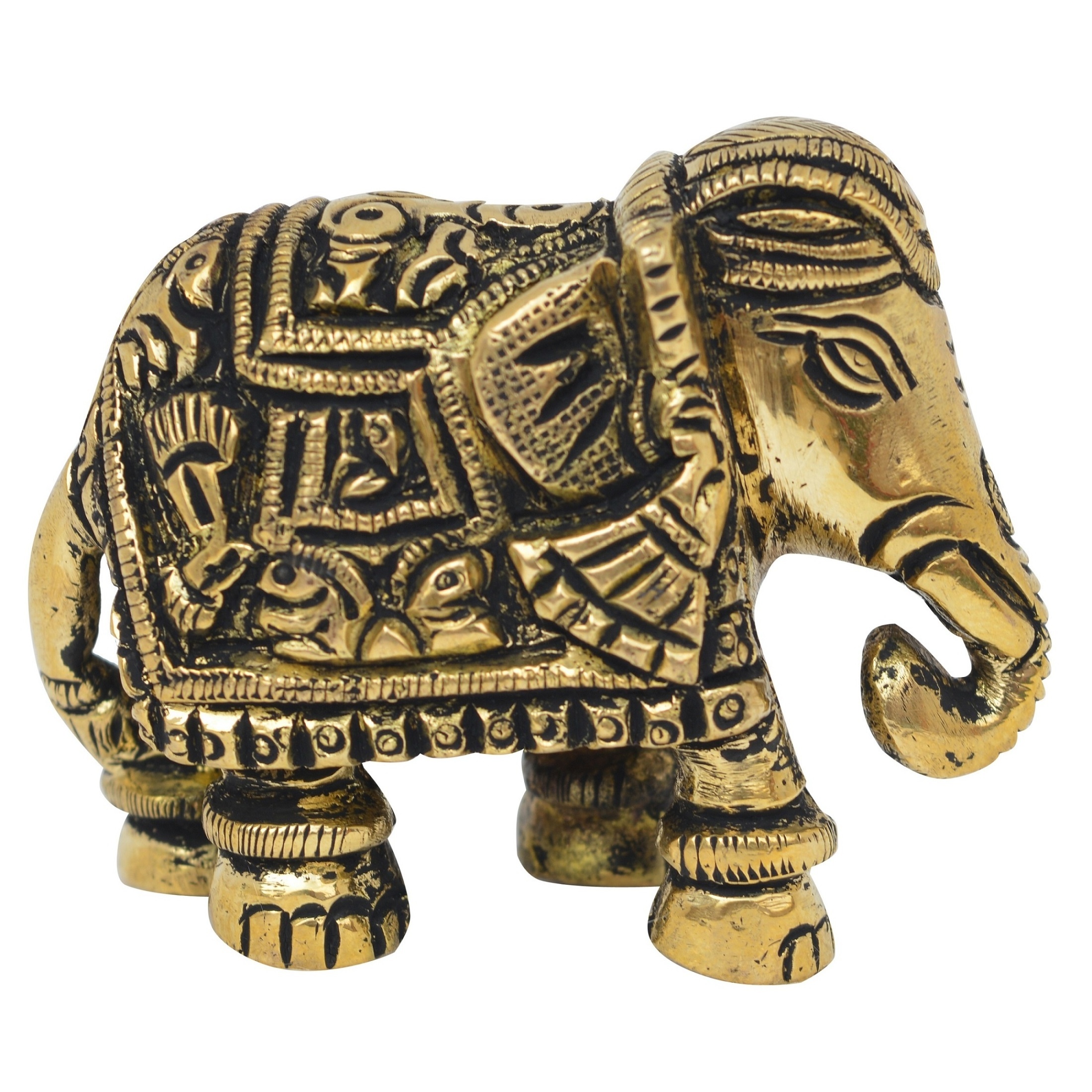 Vashtu elephant solid brass made figure for home, office and hotel in antique finished Elephant Statue