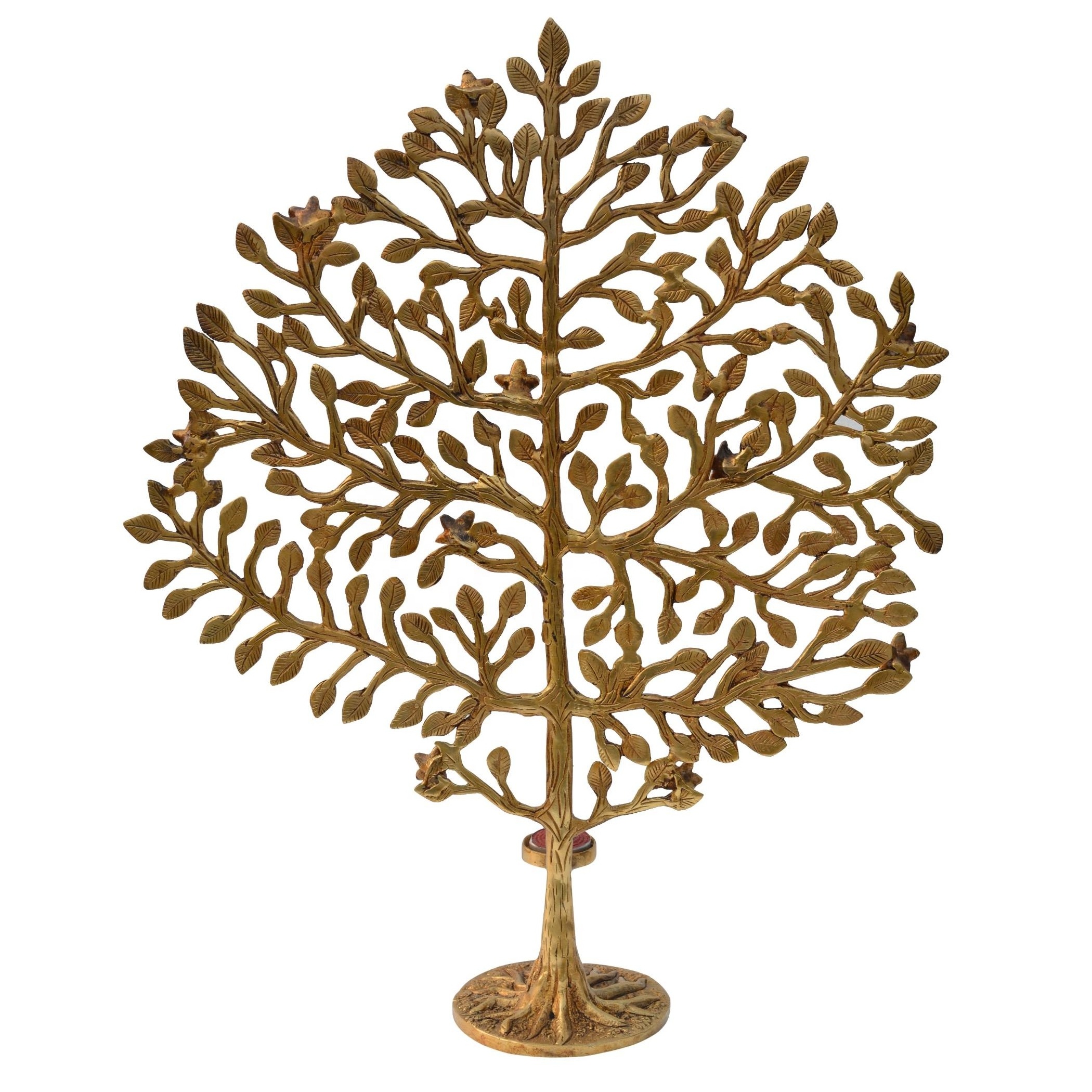 Table decor tree Hot Selling 2022 Brass Material Decorative Ornaments Bronze Antique Polished Table Top Tree Sculpture Statue