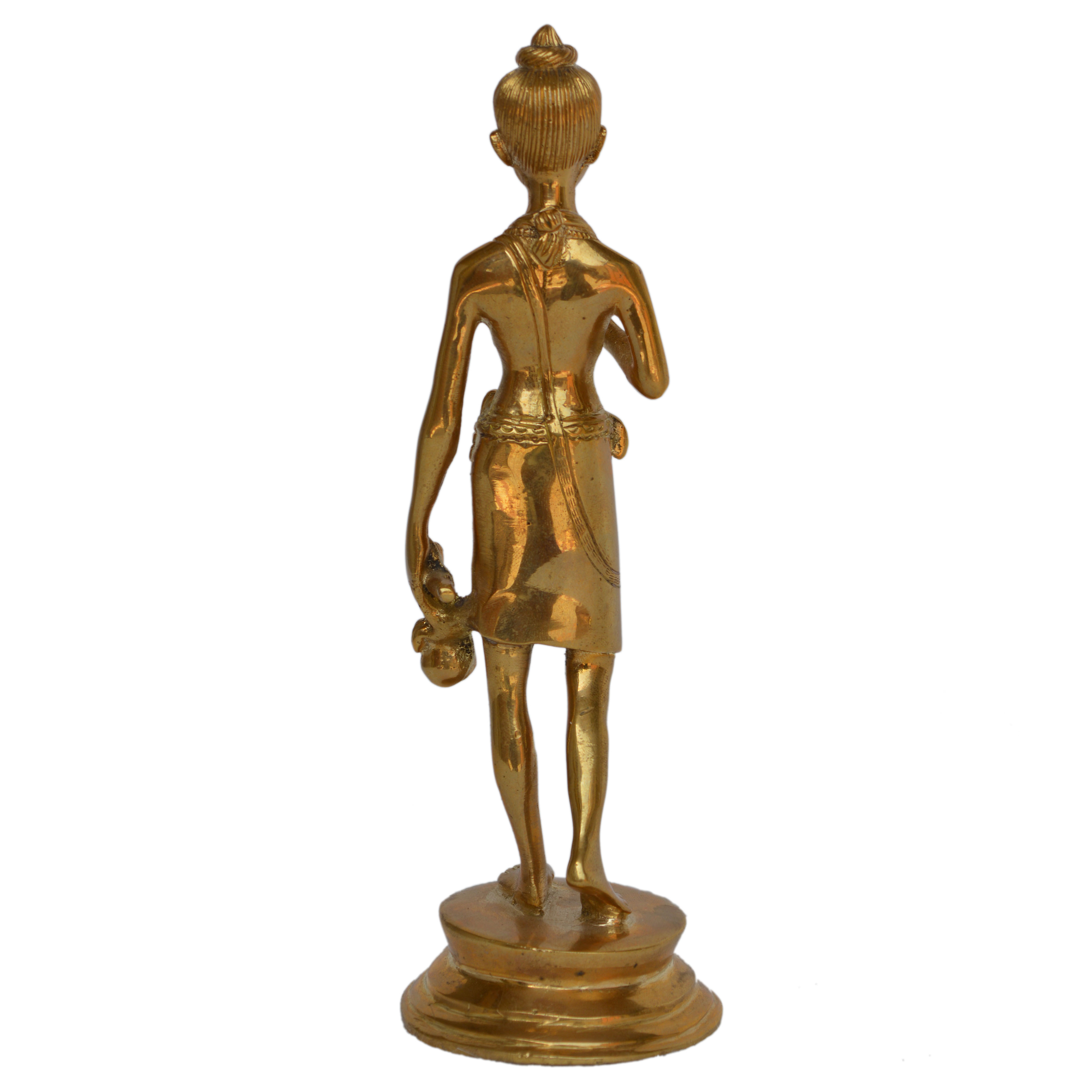 Brass metal Neelkanth Varni Swaminarayan statue with yellow finish brass statue For Devotees