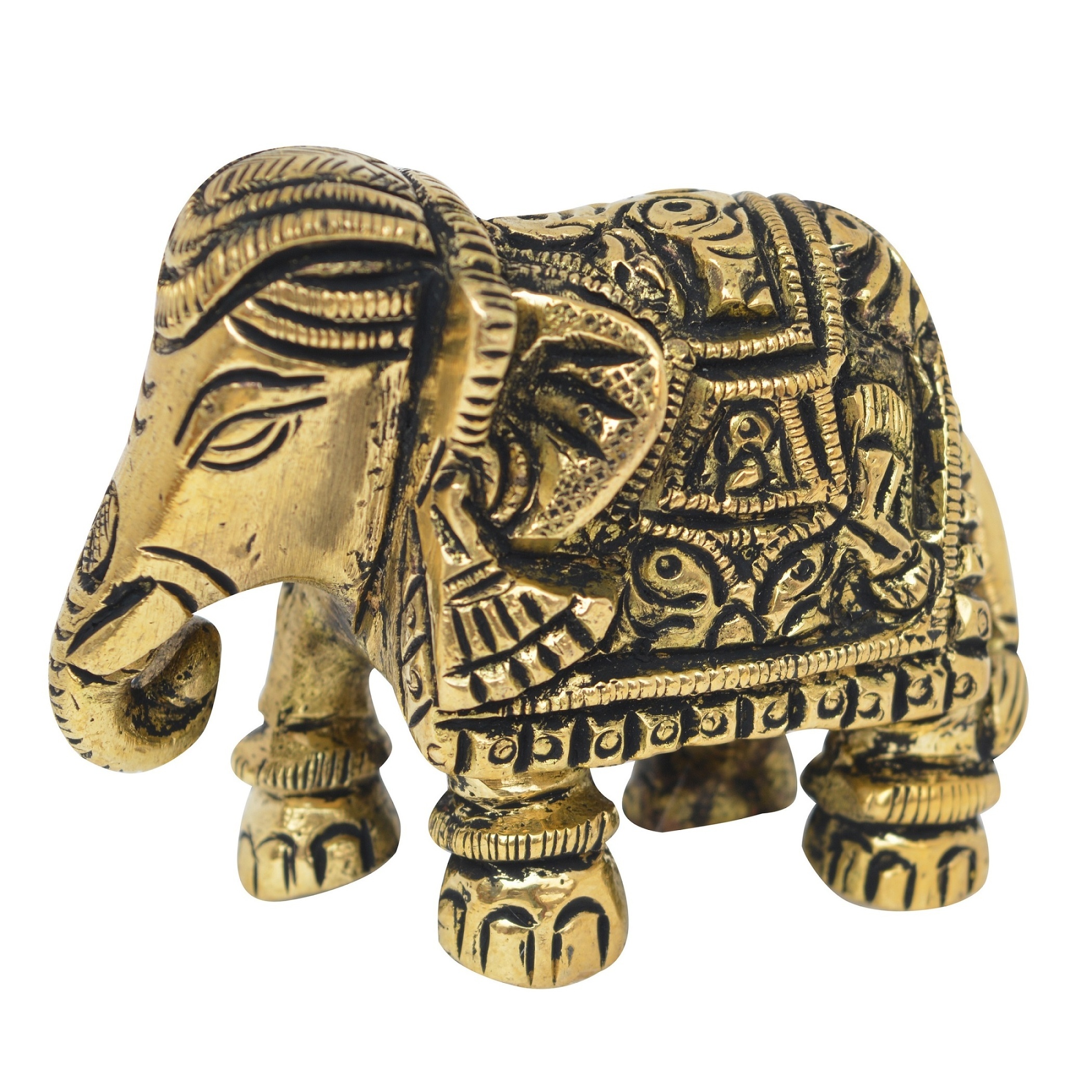 Vashtu elephant solid brass made figure for home, office and hotel in antique finished Elephant Statue