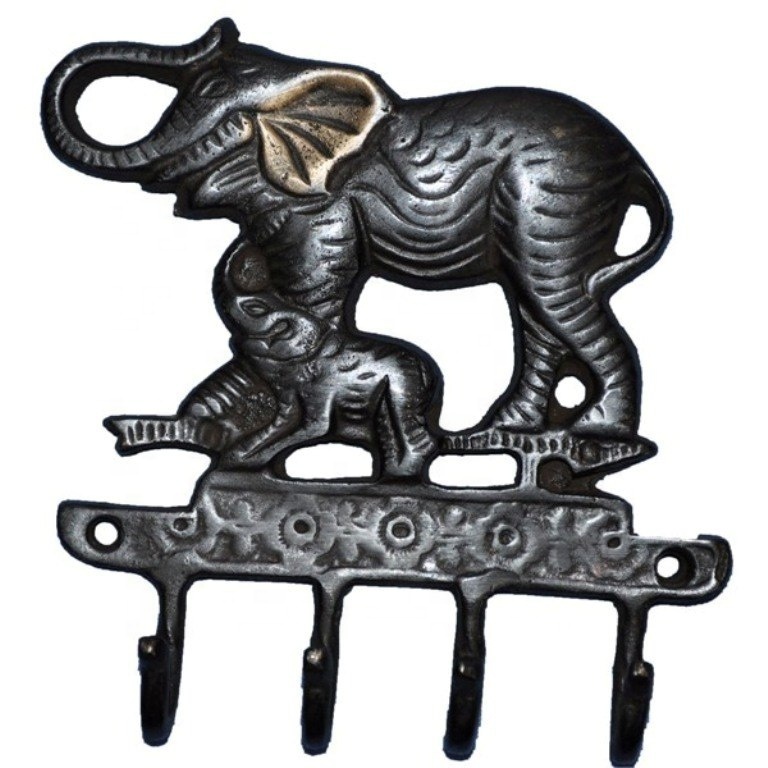 Decoration Custom Wall Metal Coat Hooks elephant brass metal Clothes Hanger Bathroom Accessories for Bathroom