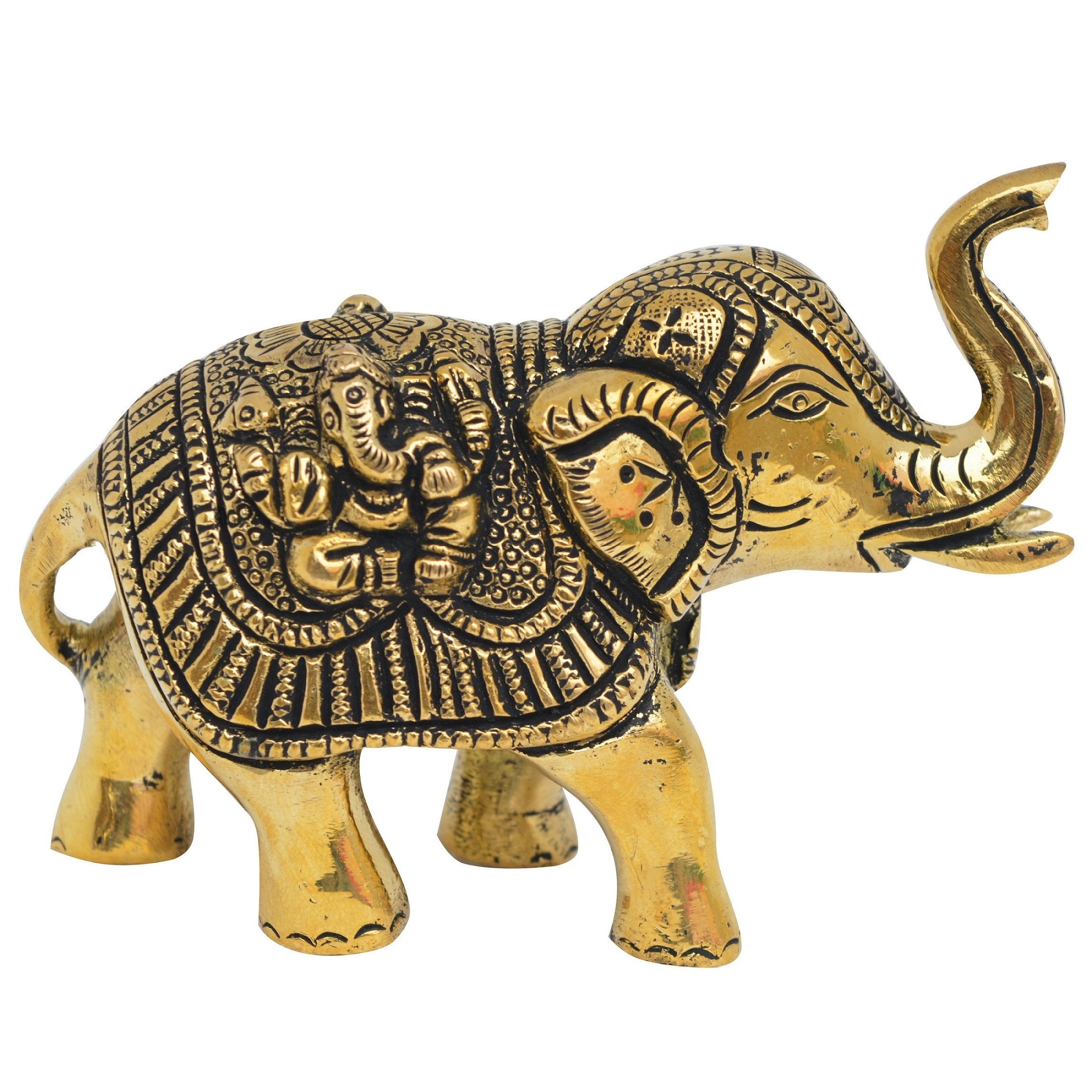 Handmade handicrafts metal brass elephant figure in antique finished