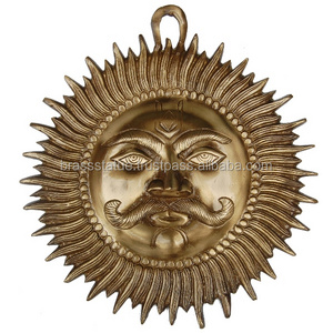 Aakrati -Sun Face Brass Sculpture decor