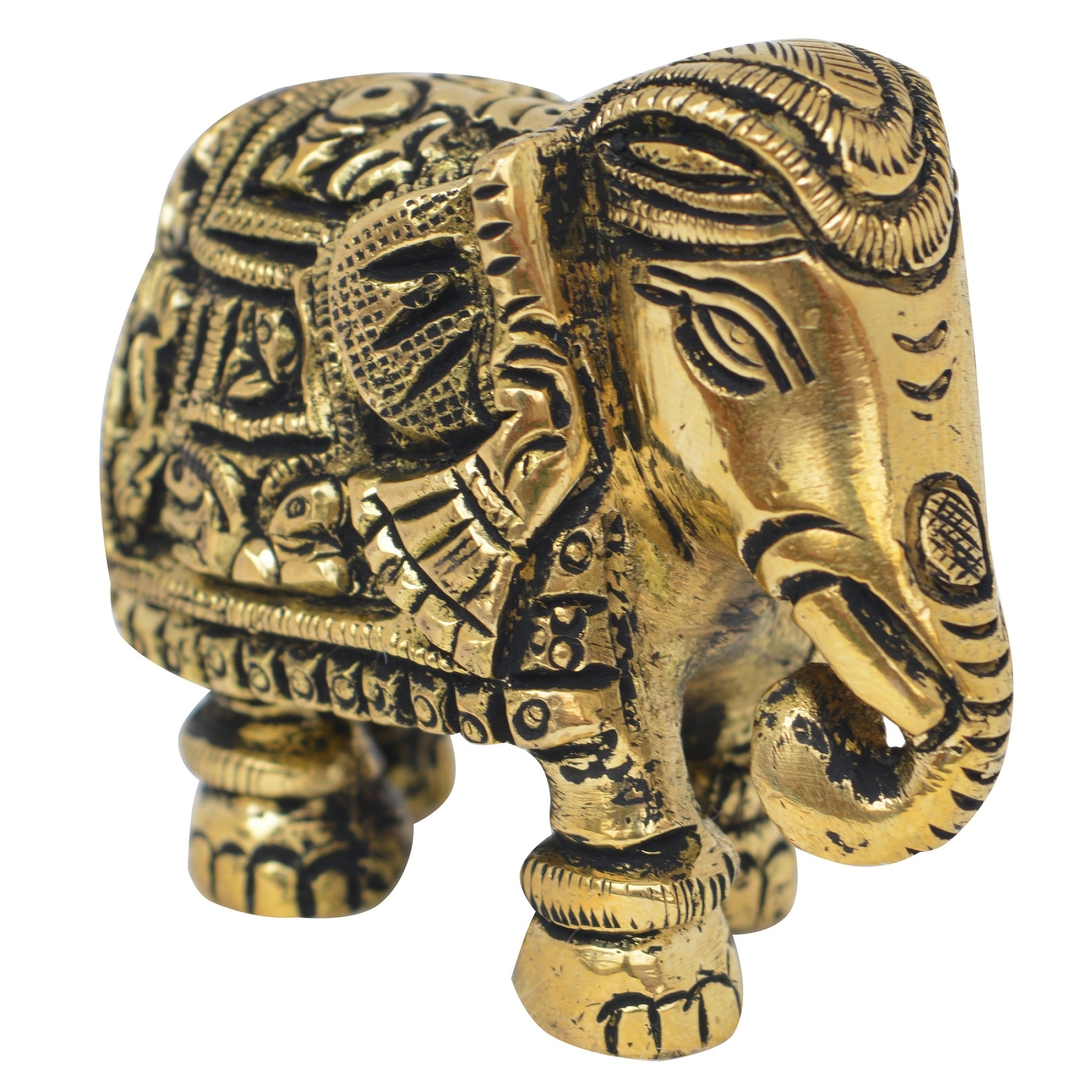 Vashtu elephant solid brass made figure for home, office and hotel in antique finished Elephant Statue