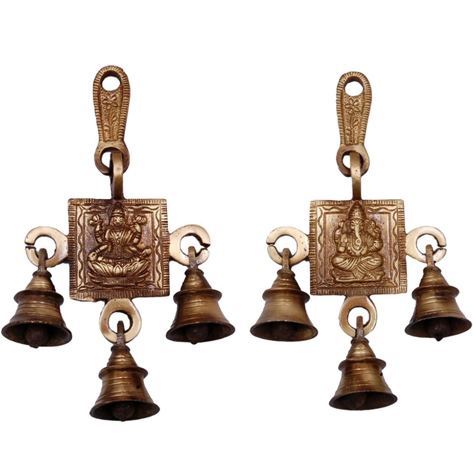 Brass Wall Hanging Wind Chimes With Bells Decorative handmade craft in antique brass wind chimes