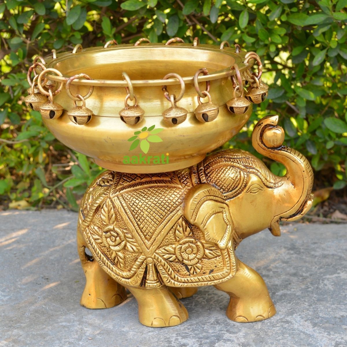 Statue  sculpture of Brass Antique Finished Elephant Figurine with Hurli Great Addition to Temple Home Decor vases