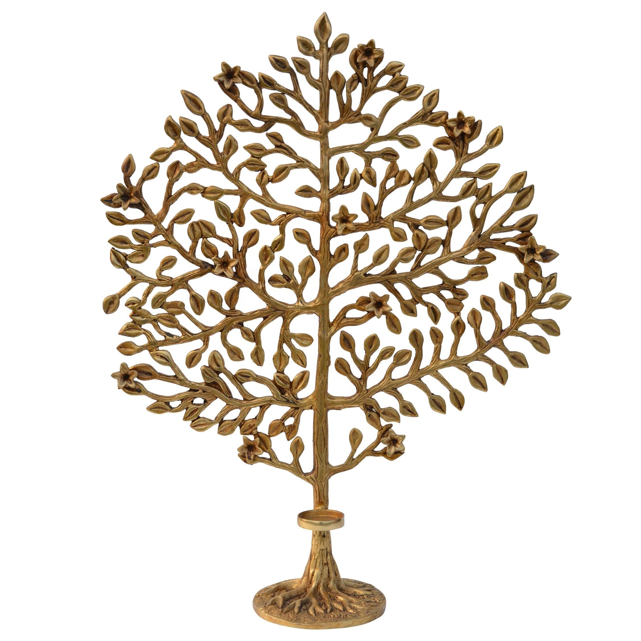 Table decor tree Hot Selling 2022 Brass Material Decorative Ornaments Bronze Antique Polished Table Top Tree Sculpture Statue