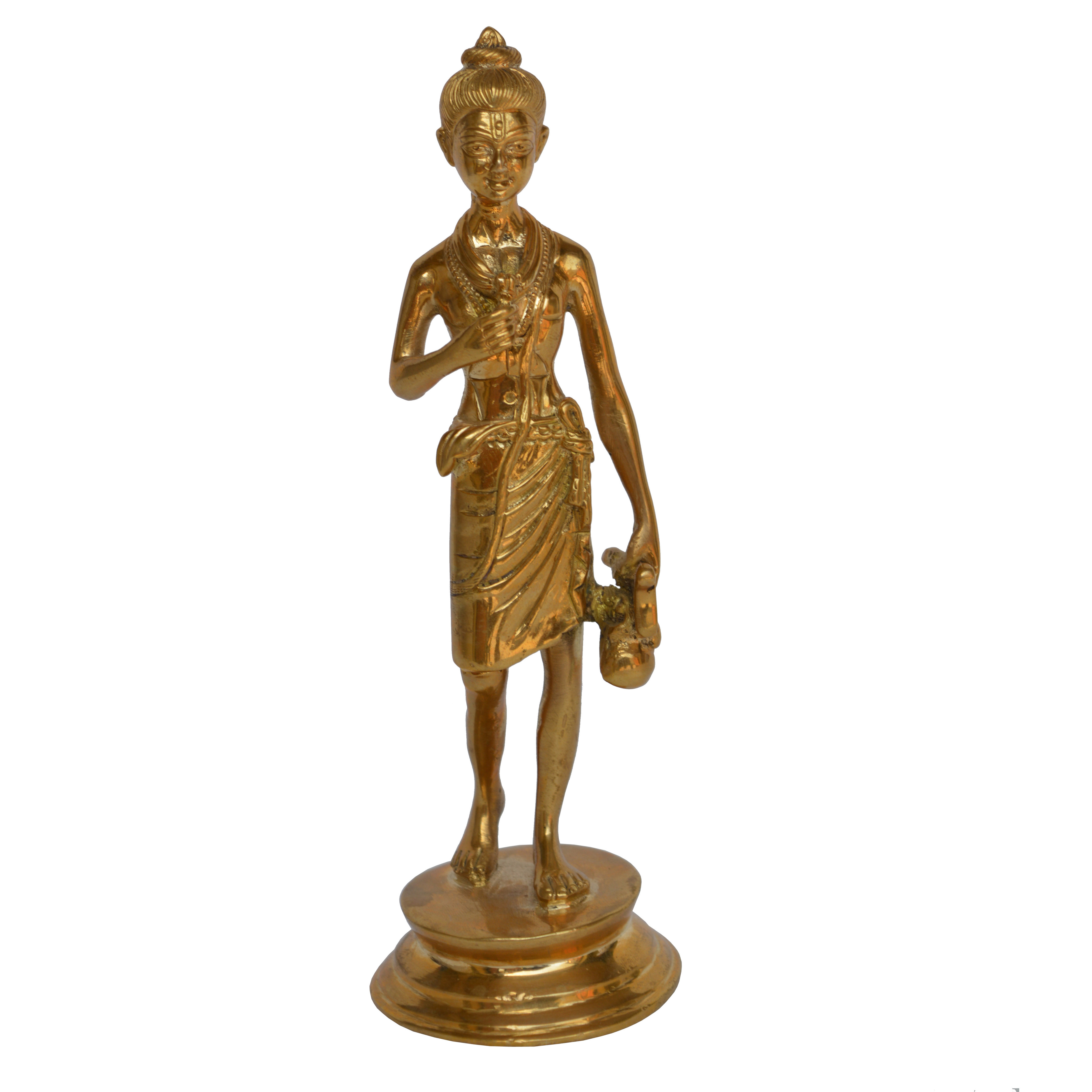 Brass metal Neelkanth Varni Swaminarayan statue with yellow finish brass statue For Devotees