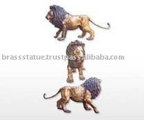 Large Lion brass animal sculpture Garden or outdoor Statue metal handmade animal figure big size