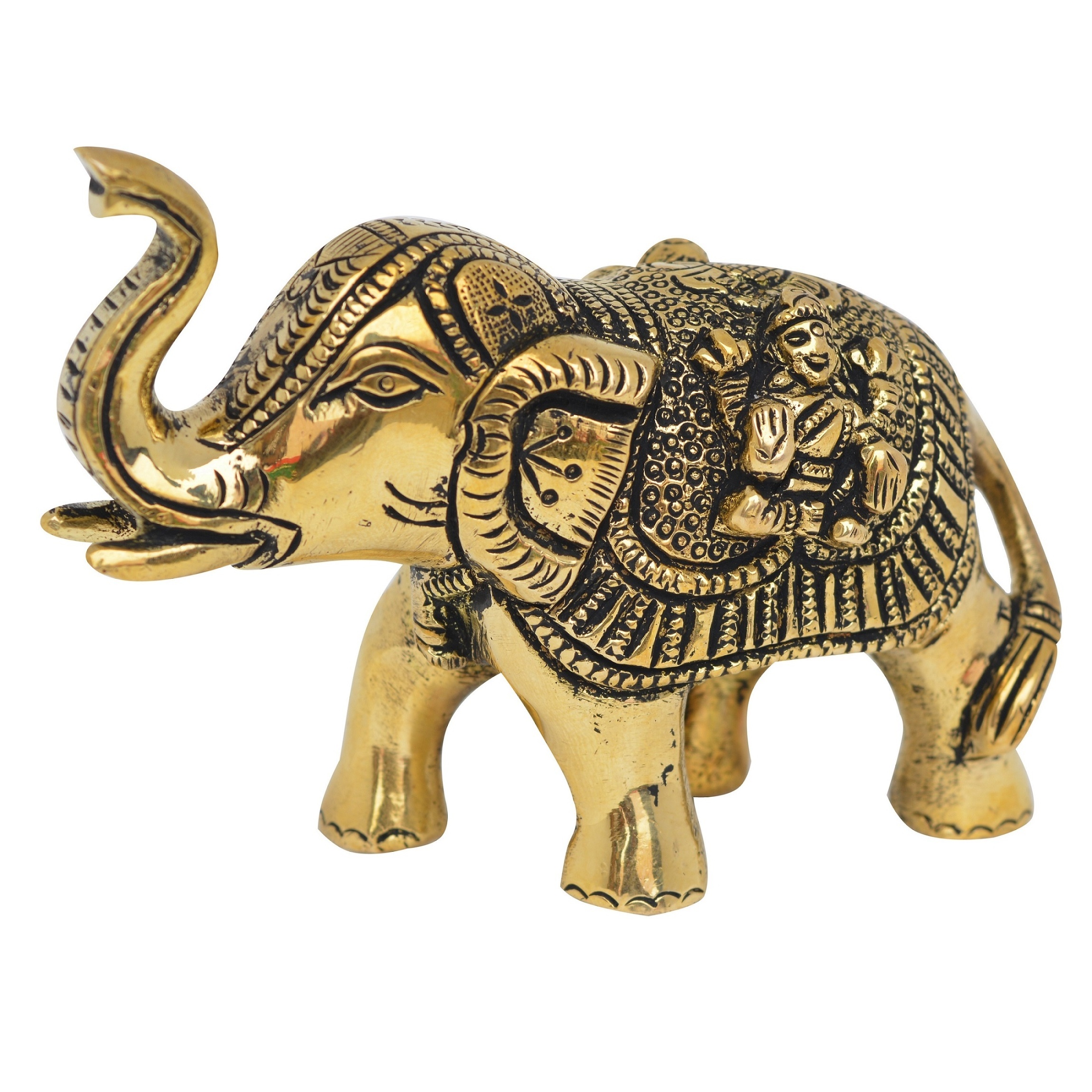 Handmade handicrafts metal brass elephant figure in antique finished