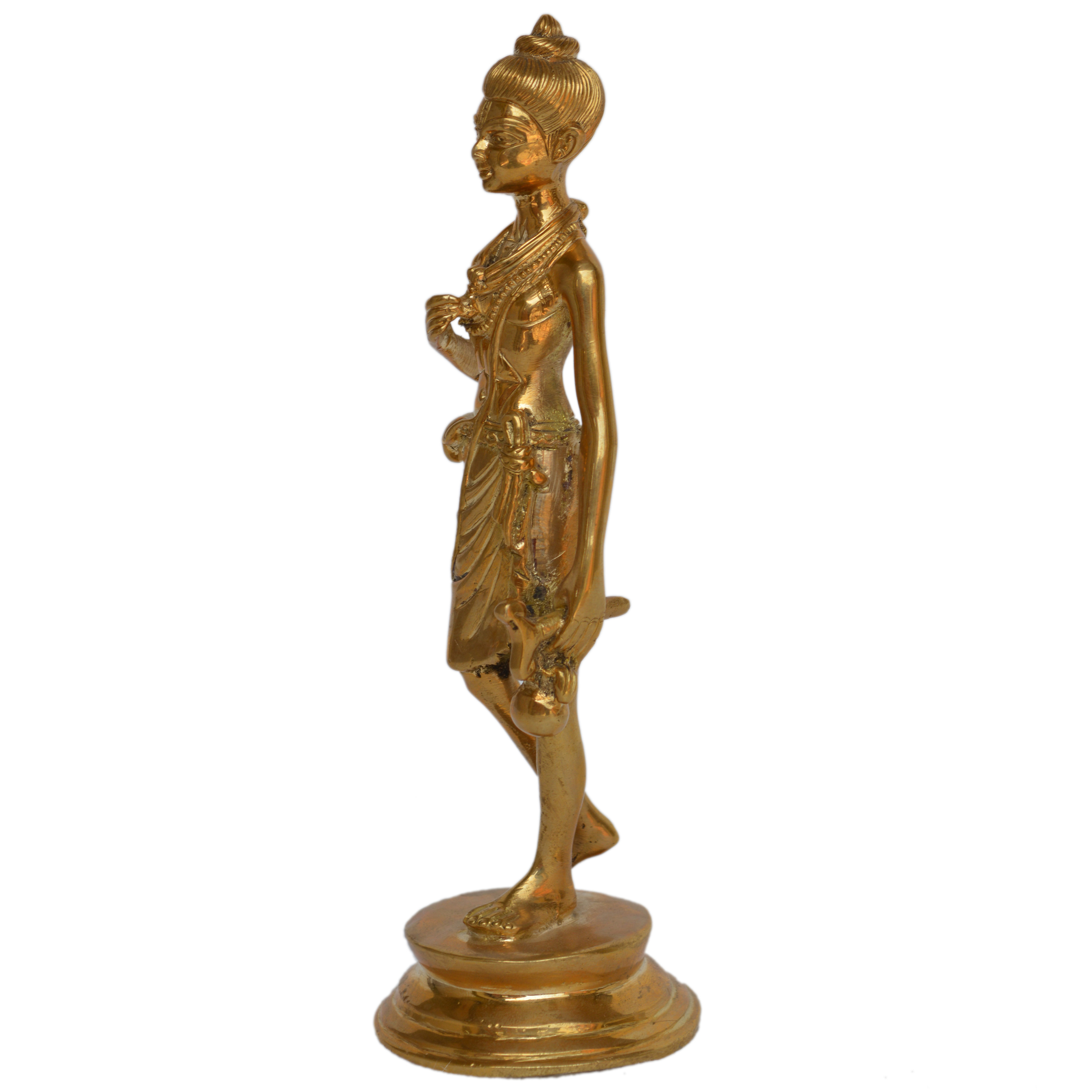 Brass metal Neelkanth Varni Swaminarayan statue with yellow finish brass statue For Devotees