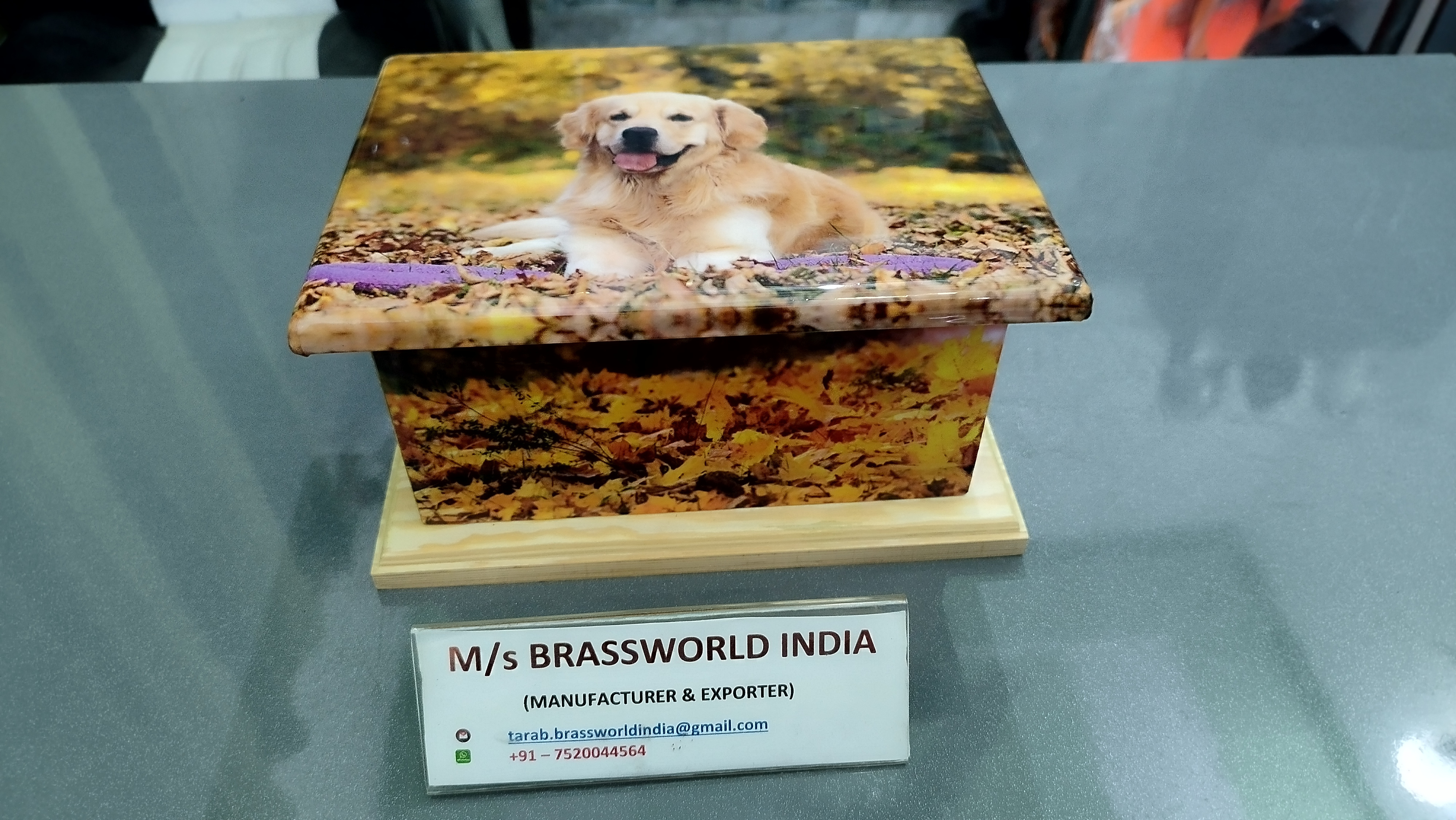 Custom Pet Urns for Dogs or Cats Ashes With Photo Pet Cremation Urns Wooden Memorial Box