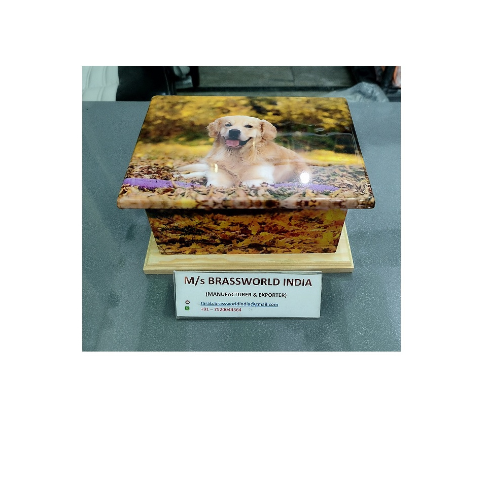 Custom Pet Urns for Dogs or Cats Ashes With Photo Pet Cremation Urns Wooden Memorial Box