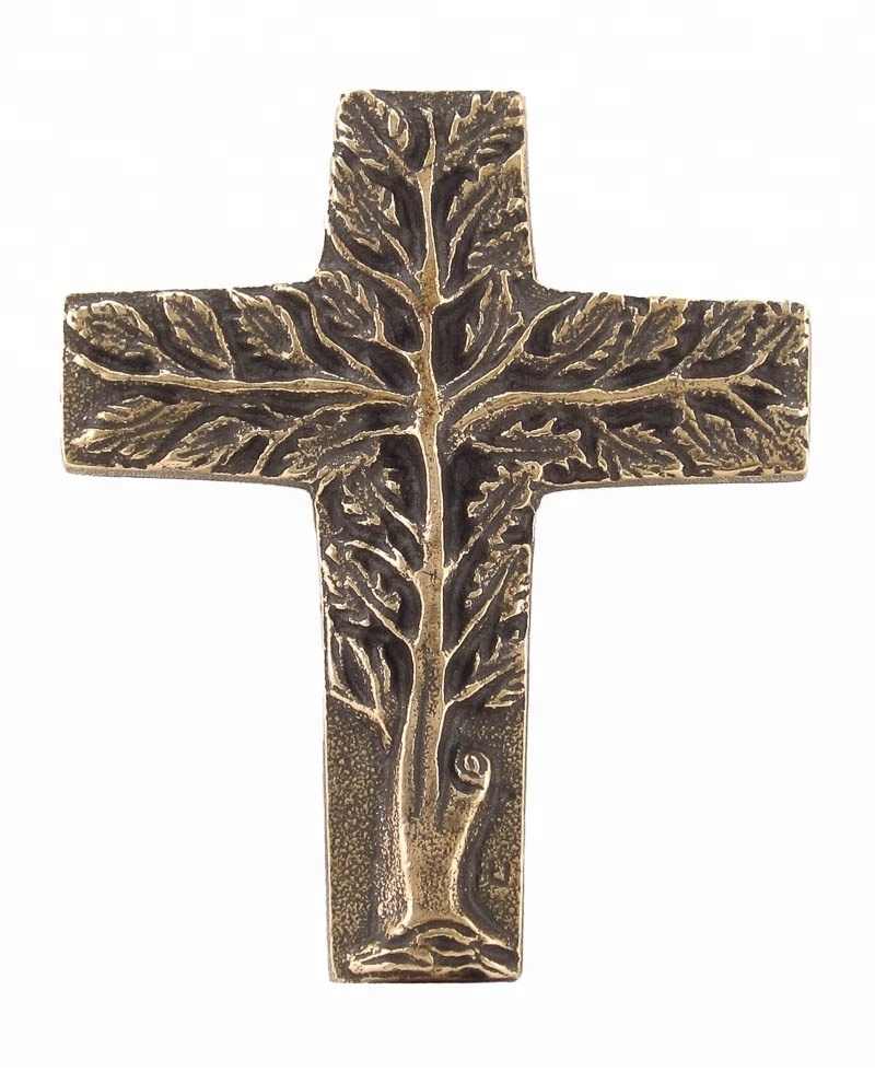 Bronze Peace Wall Hanging Cross