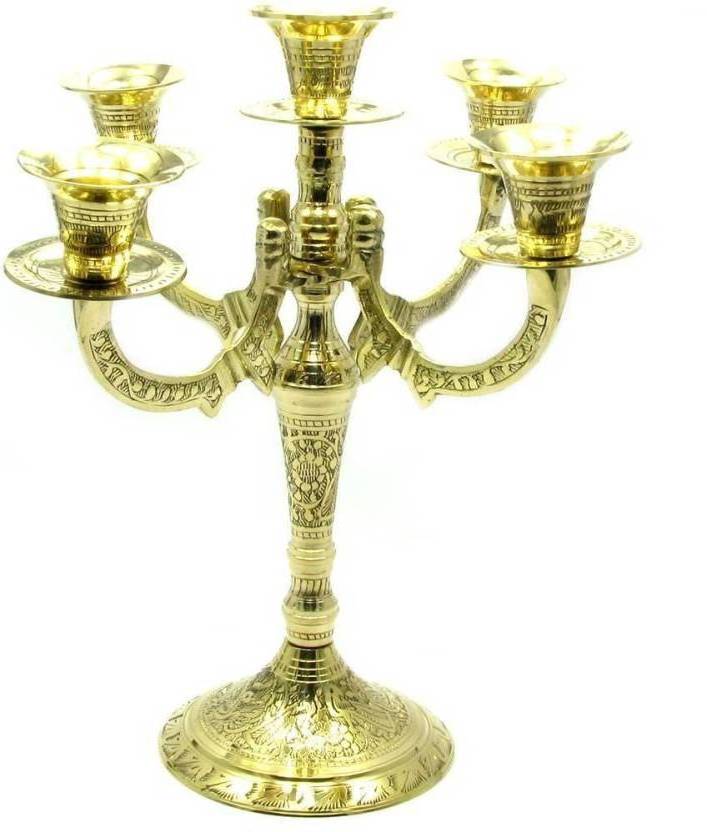 BRASS PALMTREE CANDLE HOLDER BRASSWORLD INDIA