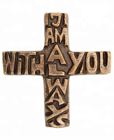 Bronze Peace Wall Hanging Cross