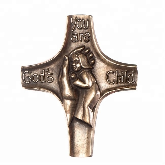 Bronze Peace Wall Hanging Cross