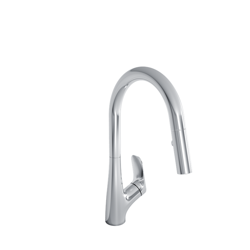 Bravat Single Handle Chrome Modern Pull Down Pull Out Home Kitchen Bar Mixer Faucet