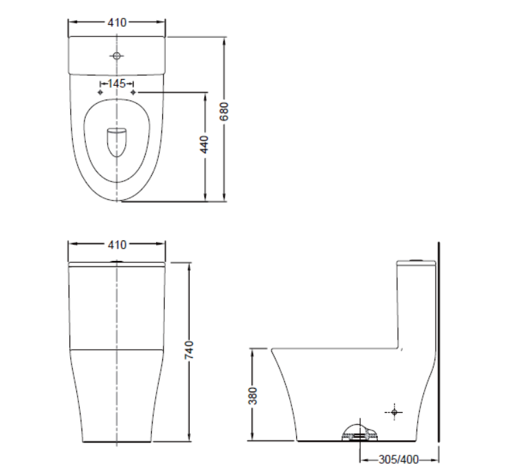 Bravat One-piece Toilet Ceramic Bathroom Sanitary Ware Toilets Siphon Jet Flushing Water Closet Toilet