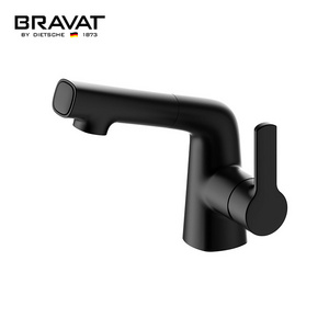 Bravat Apartment Pull Out Bathroom faucet Sink Mixer with Sprayers Rotating spout