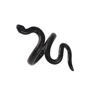 Brave Light Suxuan Anime Rings For Men Women Punk Goth Snake Ring Exaggerated Black Plated Gothic Adjustable Party Gift Jewelry