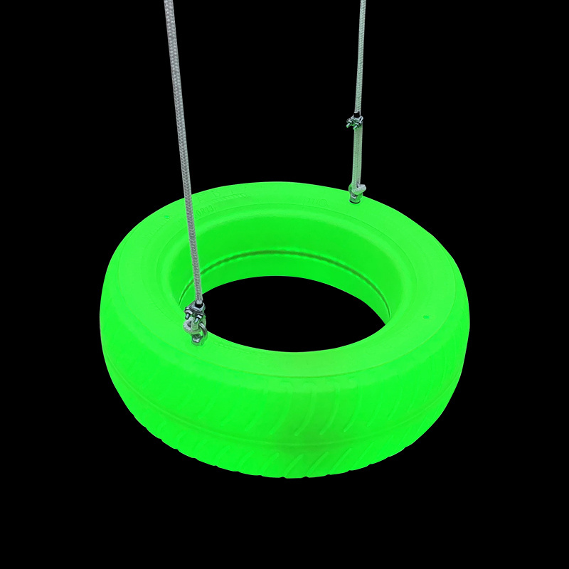 Outdoor LED Swing Glowing Round Colorful Hanging Color Changing Led Furniture Tyre Swing