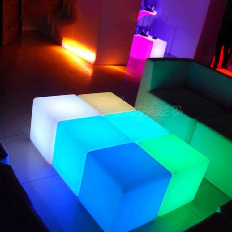 2022 LED stool color optional Waterproof nightclub party light cube outdoor LED chair sets