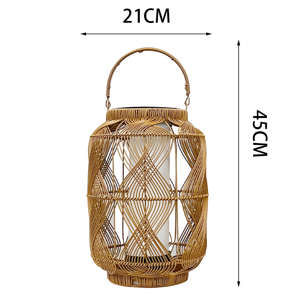 outdoor solar camping light portable solar garden lights outdoor waterproof led decor powered Rattan chinese Lanterns lighting