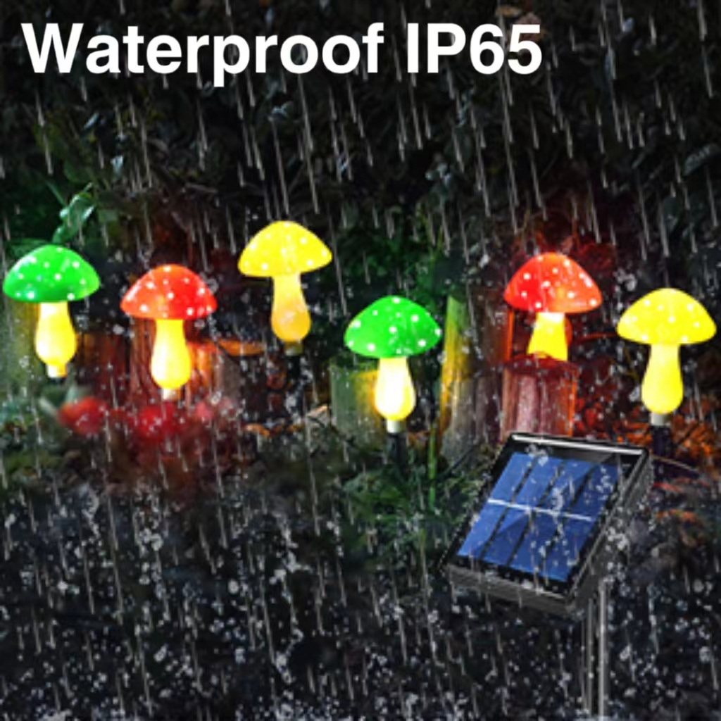 New Design Modern  Led Outdoor Landscape Decorative Lamp Solar  Pathway Mushroom Night Lights